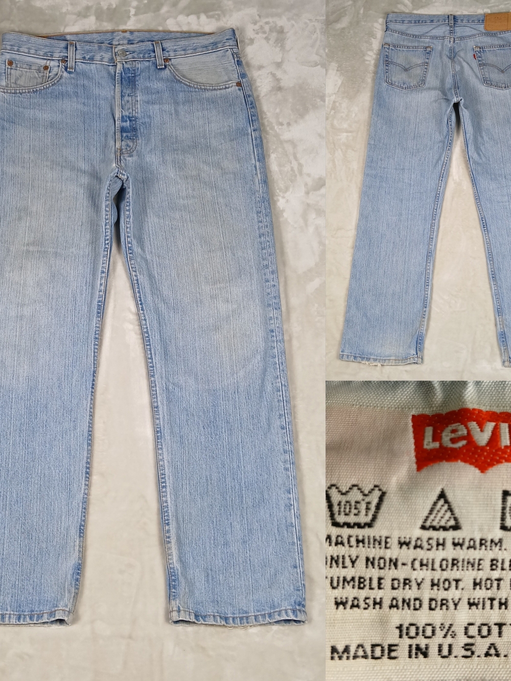 Vintage Levi's 501 Jeans 36x30 Men's Made In USA Button Fly